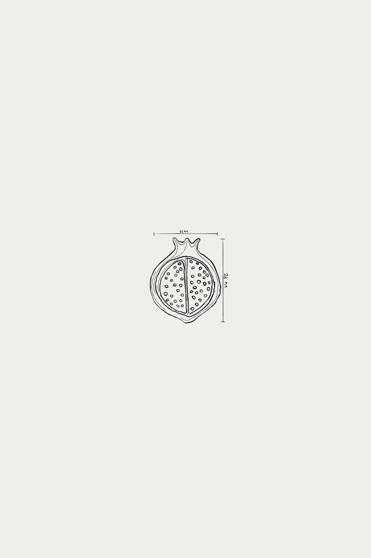 Pomegranate / Silver brooch