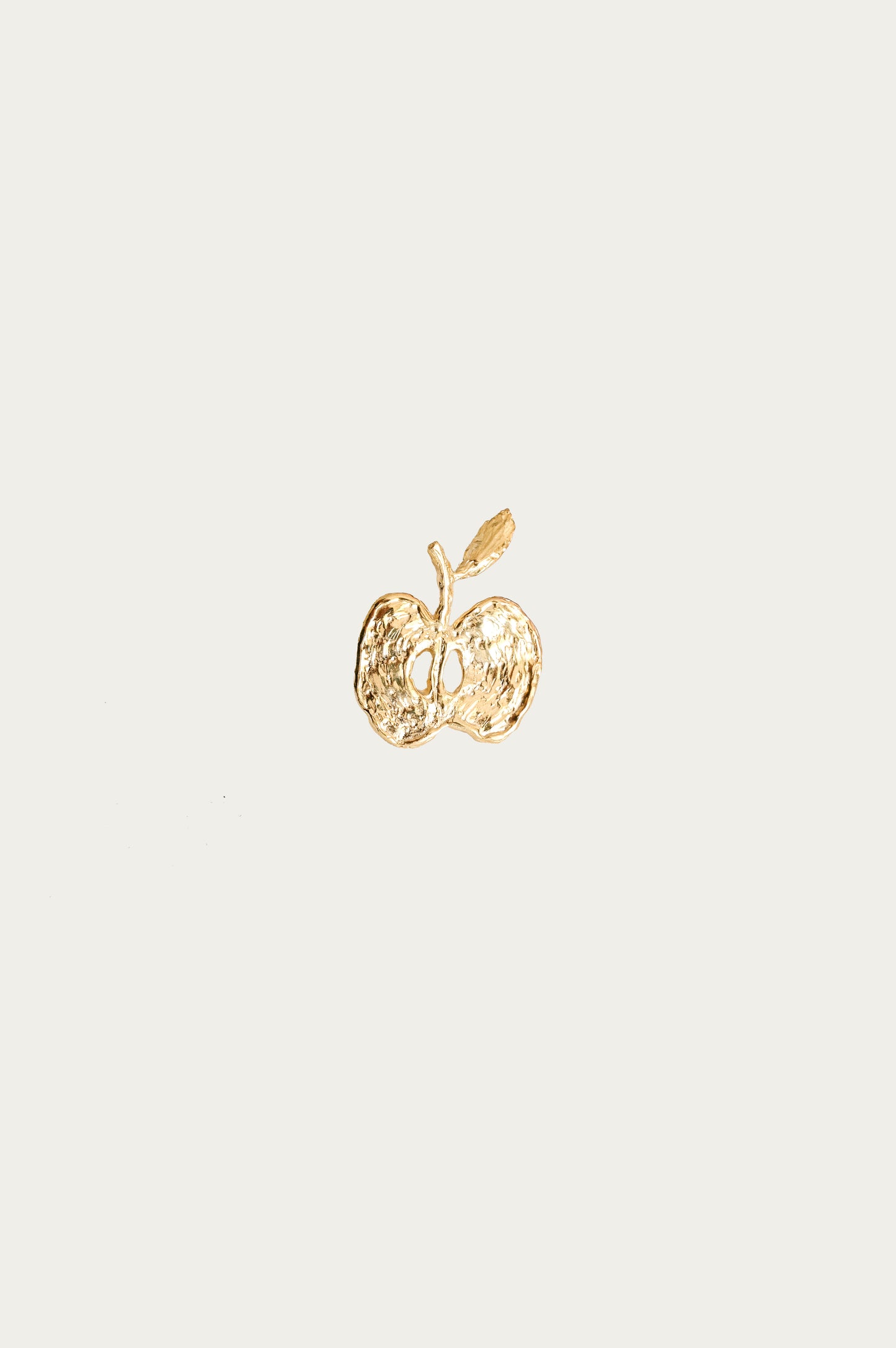 Apple brooch / Gold plated