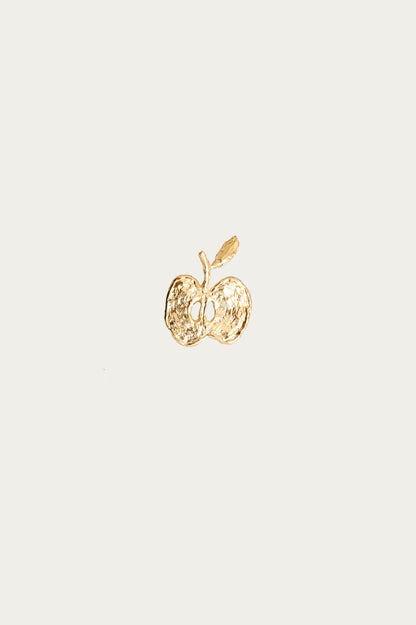 Apple brooch / Gold plated