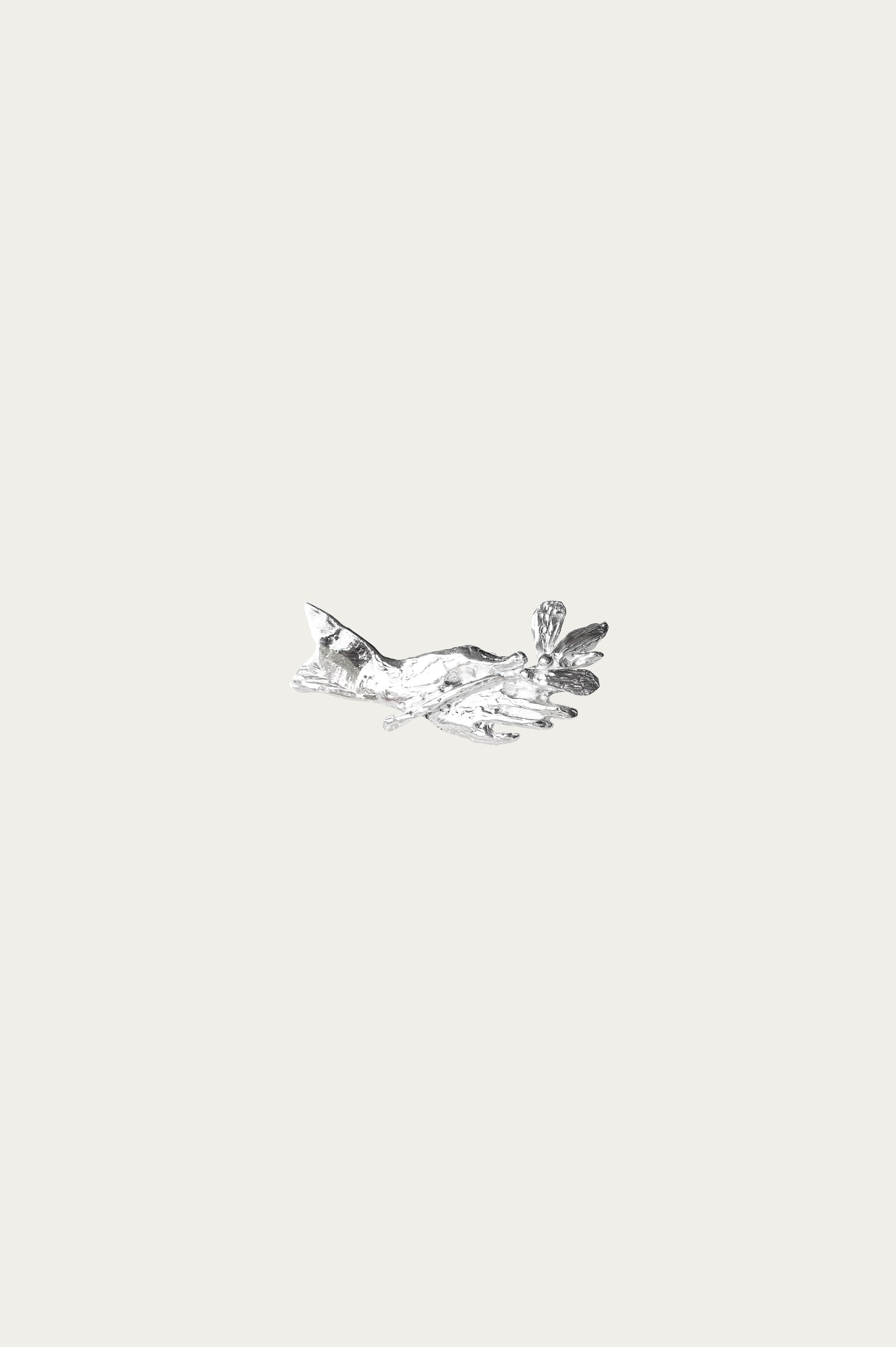 Hand holding a branch / Silver