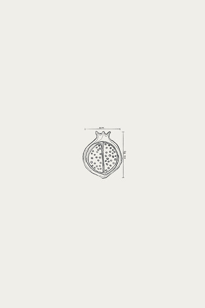 Pomegranate / Silver brooch
