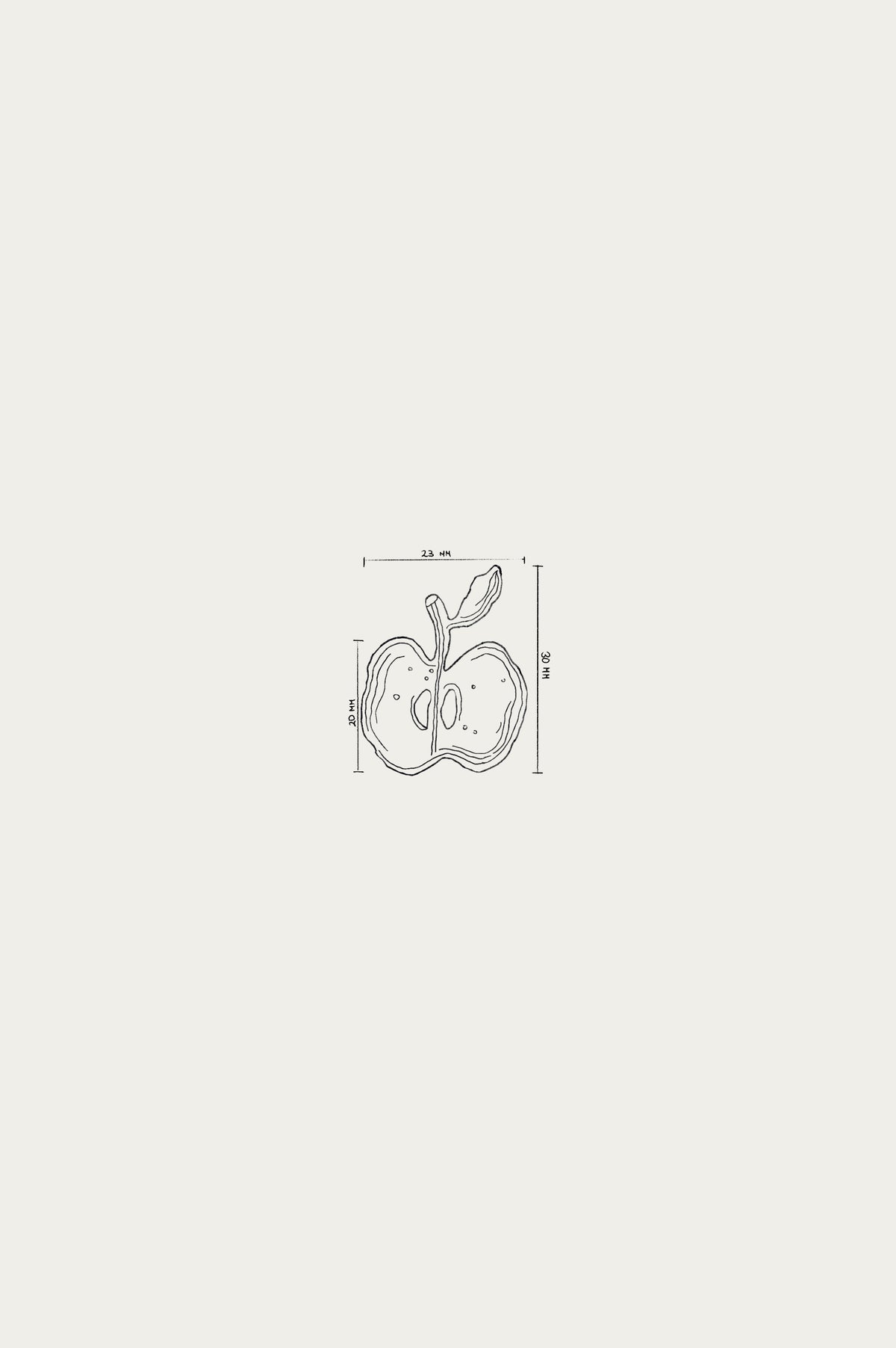Apple / Silver brooch