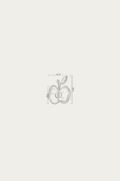 Apple / Silver brooch